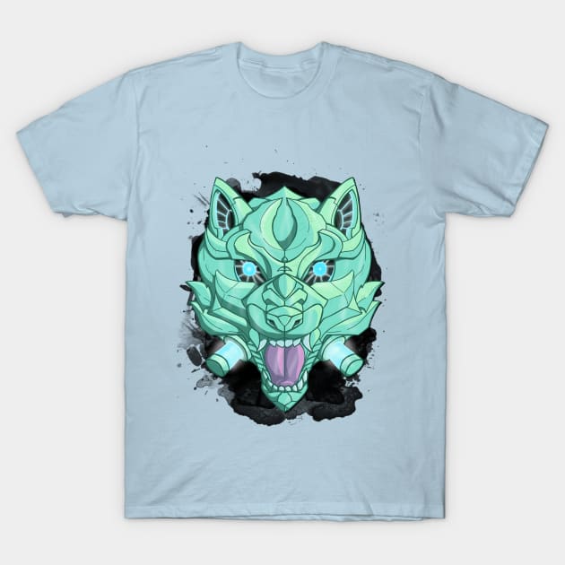 Metal Cyber Wolf Go! T-Shirt by itsmidnight